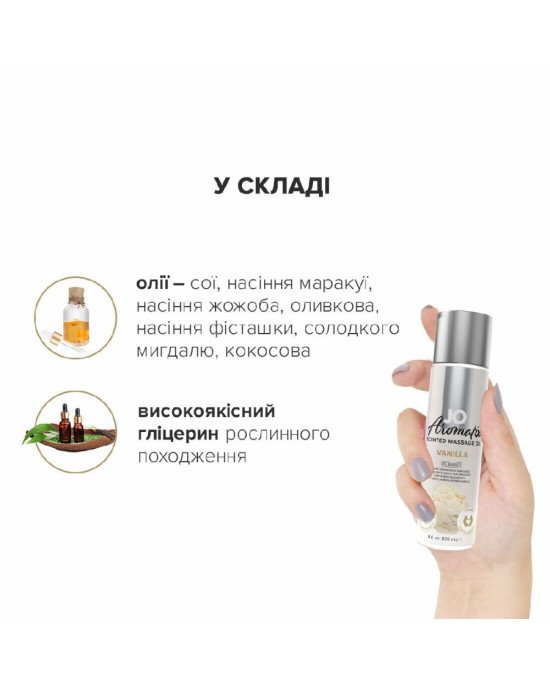 Натуральна масажна олія System JO Aromatix — Massage Oil — Vanilla 120 мл Натуральна масажна олія System JO Aromatix — Massage Oil — Vanilla 120 мл