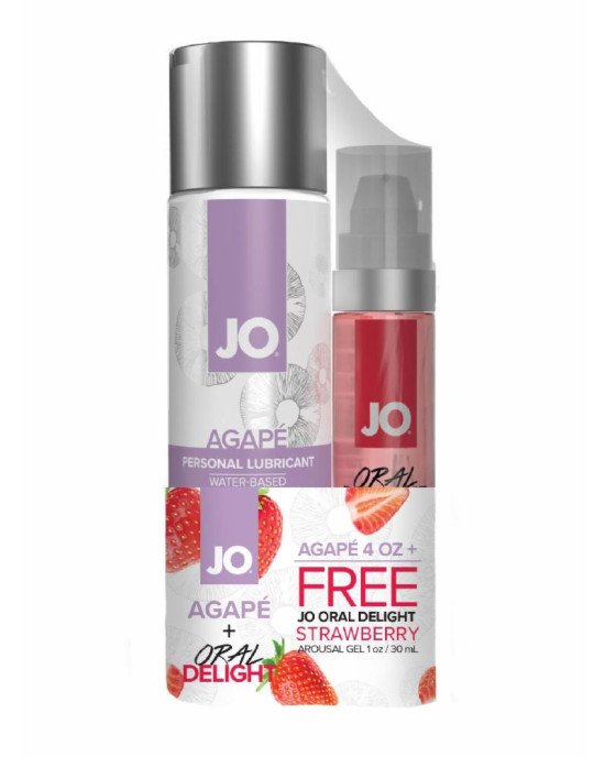 Комплект System JO GWP — Agape 120 ml & Oral Delight — Strawberry 30 мл Комплект System JO GWP — Agape 120 ml & Oral Delight — Strawberry 30 мл