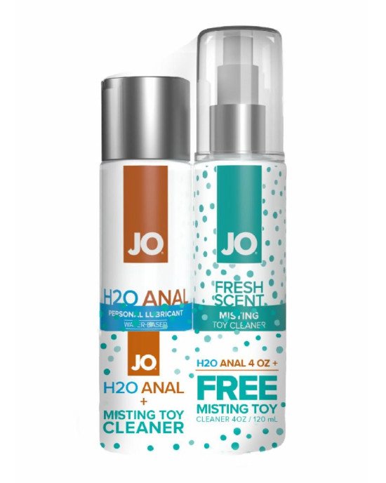 Комплект System JO GWP — ANAL H2O Lubricant 120 мл + Misting Toy Cleaner 120 мл Комплект System JO GWP — ANAL H2O Lubricant 120 мл + Misting Toy Cleaner 120 мл