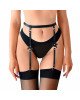 Пояс для панчіх Art of Sex - Venecia з натуральної шкіри, XS-2XL, колір Чорний Пояс для панчіх Art of Sex - Venecia з натуральної шкіри, XS-2XL, колір Чорний