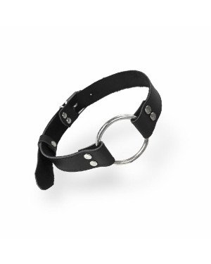 Кляп Металеве кільце із натуральної шкіри Art of Sex - Gag Ring Metal, колір Чорний Кляп Металеве кільце із натуральної шкіри Art of Sex - Gag Ring Metal, колір Чорний