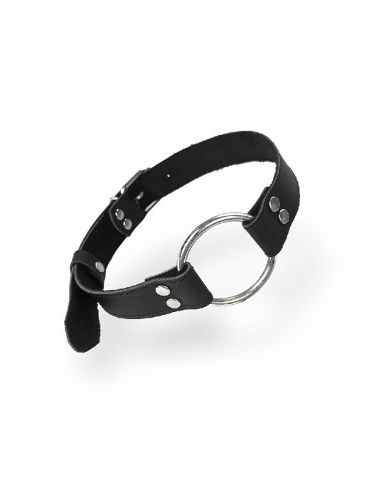 Кляп Металеве кільце із натуральної шкіри Art of Sex - Gag Ring Metal, колір Чорний Кляп Металеве кільце із натуральної шкіри Art of Sex - Gag Ring Metal, колір Чорний