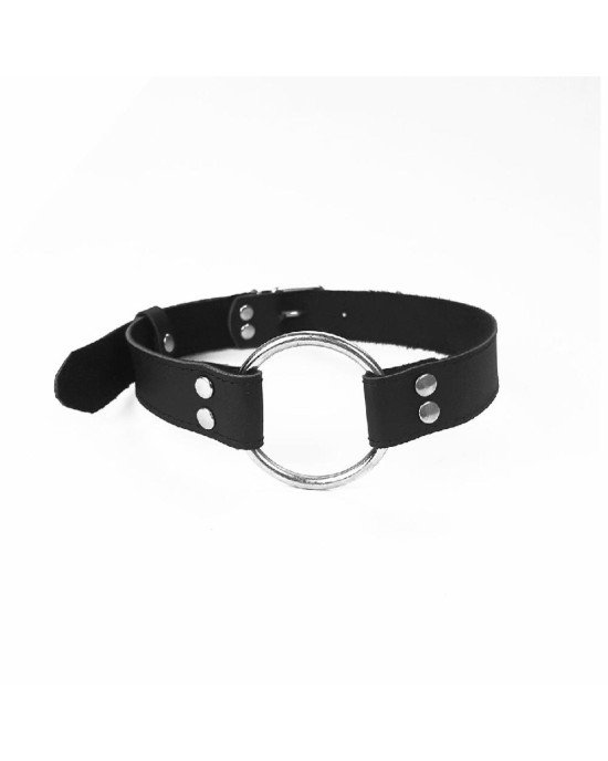 Кляп Металеве кільце із натуральної шкіри Art of Sex - Gag Ring Metal, колір Чорний Кляп Металеве кільце із натуральної шкіри Art of Sex - Gag Ring Metal, колір Чорний