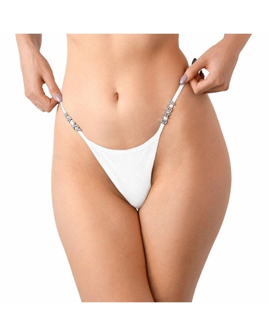 Сексуальні трусики зі стразовим написом Sexy Baby - Art of Sex, розмір XS-2XL, колір Білий Сексуальні трусики зі стразовим написом Sexy Baby - Art of Sex, розмір XS-2XL, колір Білий