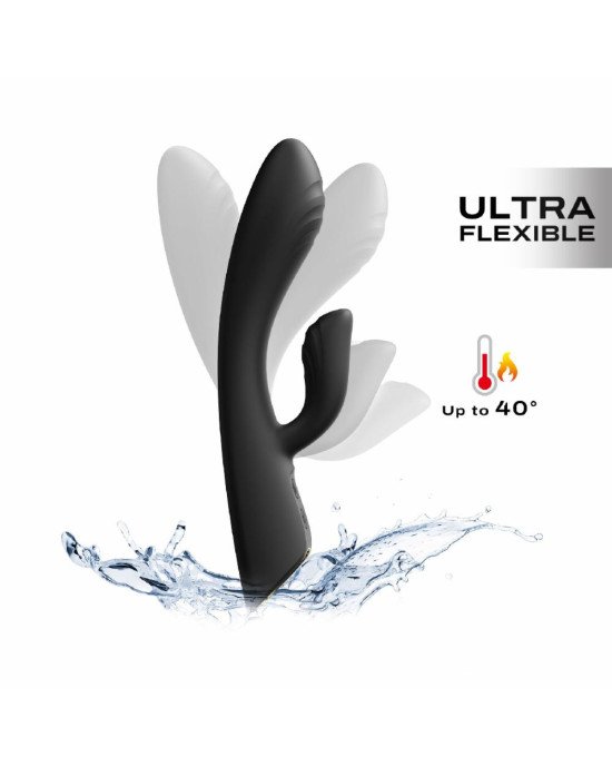 Вібратор-кролик з підігрівом Dorcel FLEXI RABBIT BLACK, гнучкий стовбур Вібратор-кролик з підігрівом Dorcel FLEXI RABBIT BLACK, гнучкий стовбур