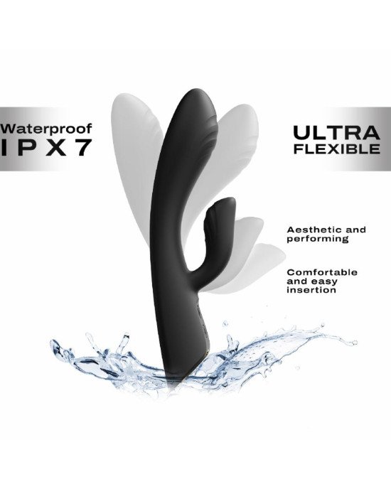 Вібратор-кролик з підігрівом Dorcel FLEXI RABBIT BLACK, гнучкий стовбур Вібратор-кролик з підігрівом Dorcel FLEXI RABBIT BLACK, гнучкий стовбур