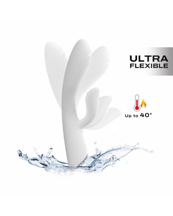 Вібратор-кролик з підігрівом Dorcel FLEXI RABBIT WHITE, гнучкий стовбур Вібратор-кролик з підігрівом Dorcel FLEXI RABBIT WHITE, гнучкий стовбур