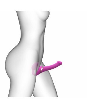 Безремінний вібрострапон з вакуумною стимуляцією Strap-On-Me MULTI ORGASM Fuchsia M, регульований Безремінний вібрострапон з вакуумною стимуляцією Strap-On-Me MULTI ORGASM Fuchsia M, регульований