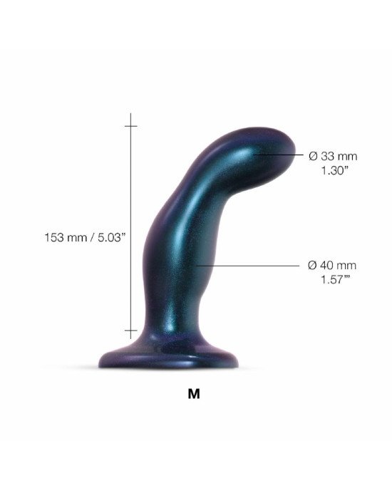 Дилдо Strap-On-Me DILDO PLUG SNAKY METALLIC BLUE, розмір M, діаметр 4 см, ввідна довжина 15,3 см Дилдо Strap-On-Me DILDO PLUG SNAKY METALLIC BLUE, розмір M, діаметр 4 см, ввідна довжина 15,3 см