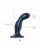 Дилдо Strap-On-Me DILDO PLUG SNAKY METALLIC BLUE, розмір M, діаметр 4 см, ввідна довжина 15,3 см Дилдо Strap-On-Me DILDO PLUG SNAKY METALLIC BLUE, розмір M, діаметр 4 см, ввідна довжина 15,3 см