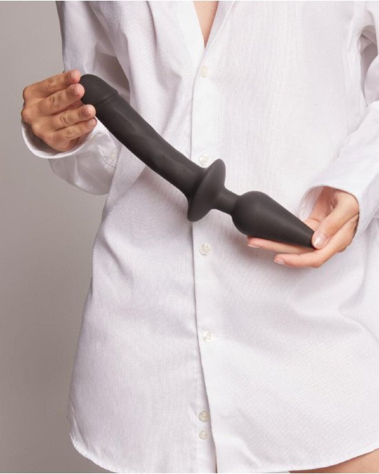 Анальна пробка з дилдо 2в1 Strap-On-Me SWITCH PLUG-IN REALISTIC DILDO Black L, діаметр 4,5/3,4 см Анальна пробка з дилдо 2в1 Strap-On-Me SWITCH PLUG-IN REALISTIC DILDO Black L, діаметр 4,5/3,4 см
