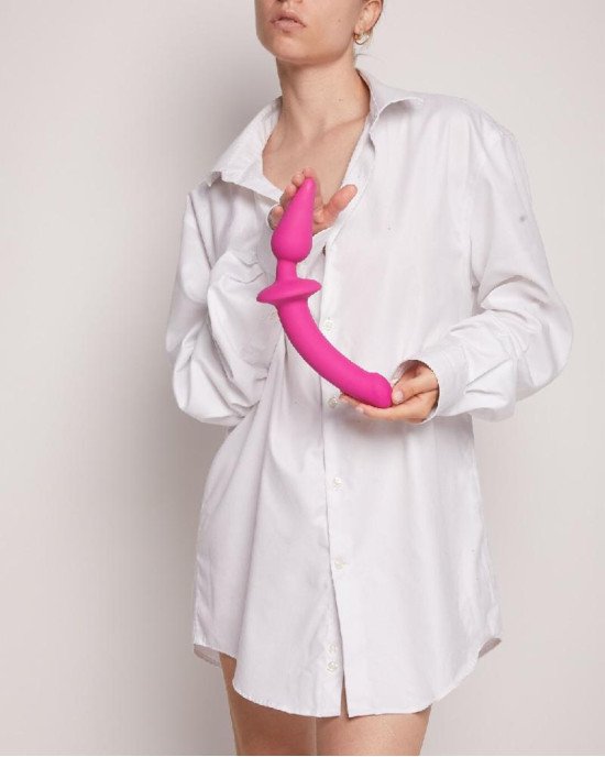 Анальна пробка з дилдо 2в1 Strap-On-Me SWITCH PLUG-IN DILDO Fuchsia L, діаметр 4,5/3,4 см Анальна пробка з дилдо 2в1 Strap-On-Me SWITCH PLUG-IN DILDO Fuchsia L, діаметр 4,5/3,4 см