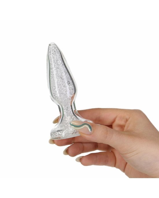 Скляна анальна пробка Pillow Talk Fancy Luxurious Glass Anal Plug, ⌀3,1см, віброкуля в подарунок