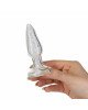 Скляна анальна пробка Pillow Talk Fancy Luxurious Glass Anal Plug, ⌀3,1см, віброкуля в подарунок