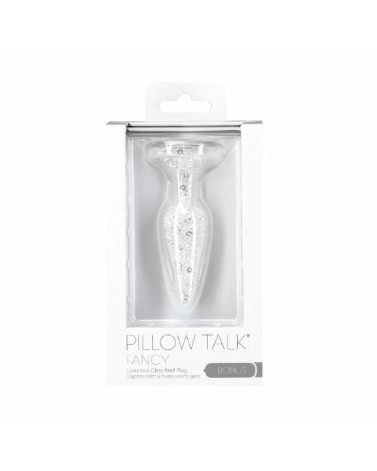 Скляна анальна пробка Pillow Talk Fancy Luxurious Glass Anal Plug, ⌀3,1см, віброкуля в подарунок