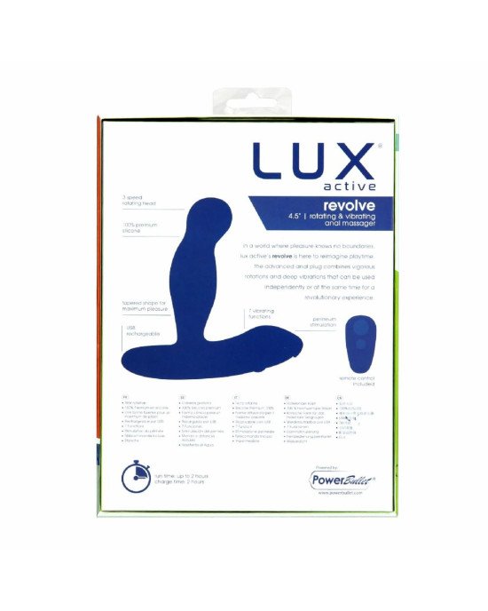 Масажер простати з ротацією та вібрацією Lux Active Revolve, пульт ДК Масажер простати з ротацією та вібрацією Lux Active Revolve, пульт ДК