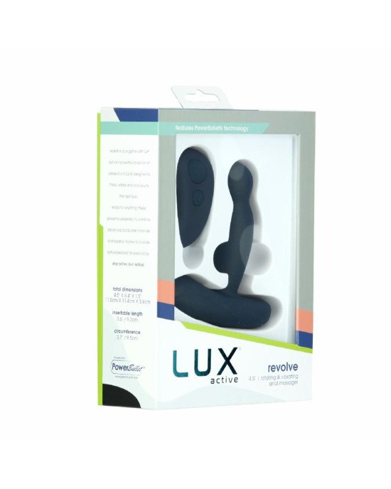 Масажер простати з ротацією та вібрацією Lux Active Revolve, пульт ДК Масажер простати з ротацією та вібрацією Lux Active Revolve, пульт ДК