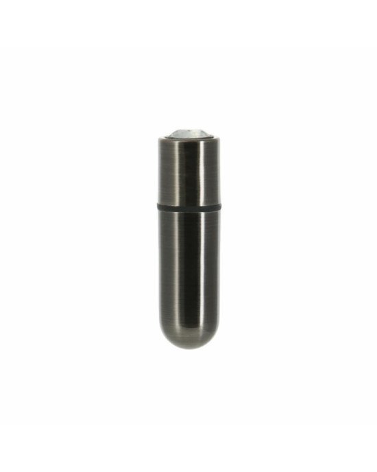 Віброкуля PowerBullet First-Class Bullet 2.5″ з Key Chain Pouch, Gun Metal, 9 режимів вібрації Віброкуля PowerBullet First-Class Bullet 2.5″ з Key Chain Pouch, Gun Metal, 9 режимів вібрації