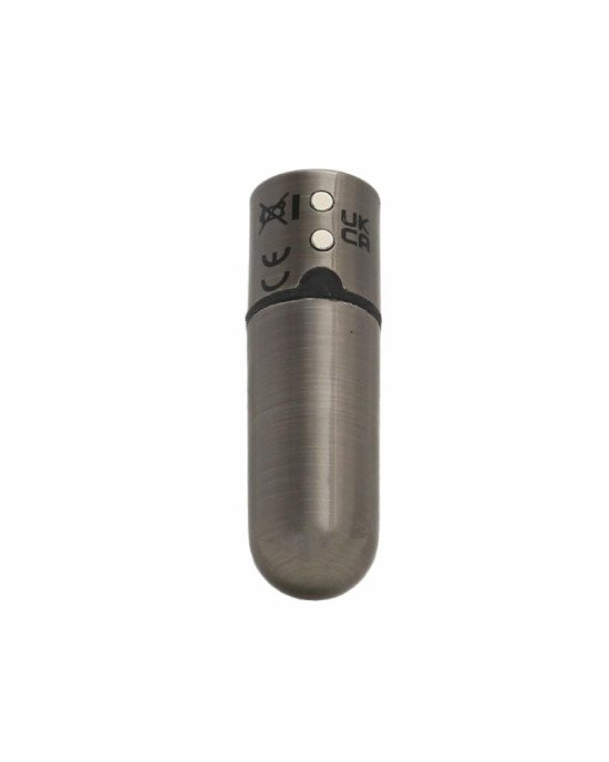 Віброкуля PowerBullet First-Class Bullet 2.5″ з Key Chain Pouch, Gun Metal, 9 режимів вібрації Віброкуля PowerBullet First-Class Bullet 2.5″ з Key Chain Pouch, Gun Metal, 9 режимів вібрації