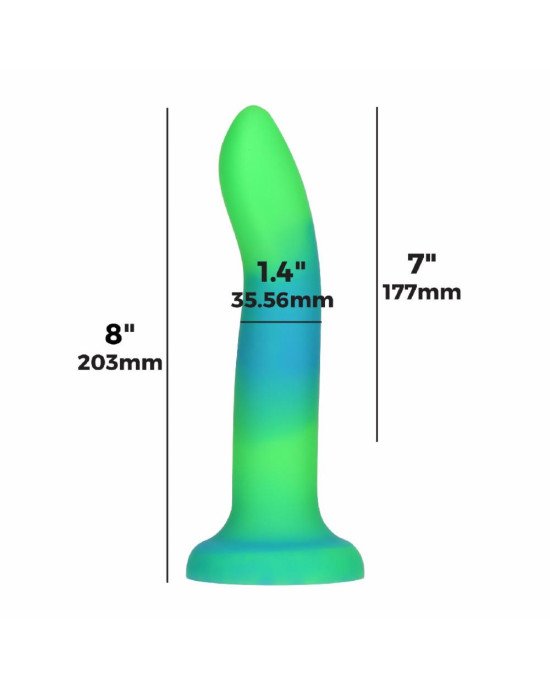 Фалоімітатор, що світиться в темряві, ADDICTION Rave 8″, Glow in the Dark Dildo Blue Green, 20,3 см Фалоімітатор, що світиться в темряві, ADDICTION Rave 8″, Glow in the Dark Dildo Blue Green, 20,3 см
