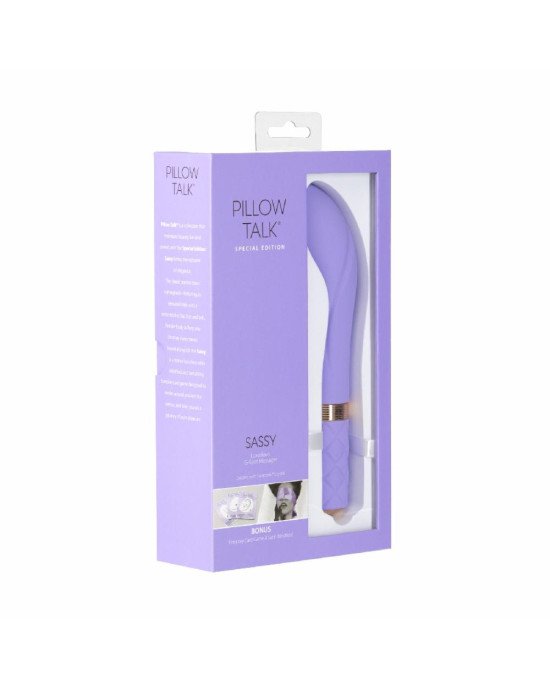 Розкішний вібратор Pillow Talk Sassy Purple Special Edition, Сваровскі, пов’язка на очі+гра Розкішний вібратор Pillow Talk Sassy Purple Special Edition, Сваровскі, пов’язка на очі+гра