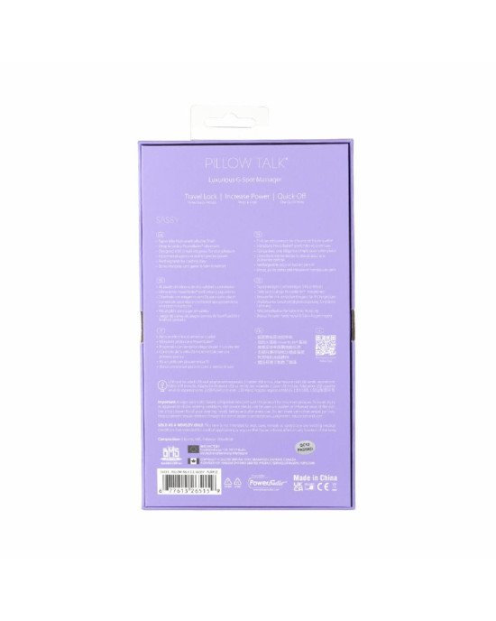 Розкішний вібратор Pillow Talk Sassy Purple Special Edition, Сваровскі, пов’язка на очі+гра Розкішний вібратор Pillow Talk Sassy Purple Special Edition, Сваровскі, пов’язка на очі+гра