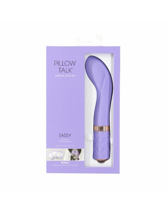 Розкішний вібратор Pillow Talk Sassy Purple Special Edition, Сваровскі, пов’язка на очі+гра Розкішний вібратор Pillow Talk Sassy Purple Special Edition, Сваровскі, пов’язка на очі+гра