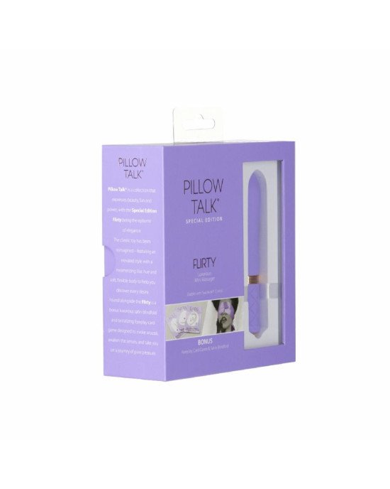 Розкішний вібратор Pillow Talk Flirty Purple Special Edition, Сваровскі, пов’язка на очі+гра Розкішний вібратор Pillow Talk Flirty Purple Special Edition, Сваровскі, пов’язка на очі+гра