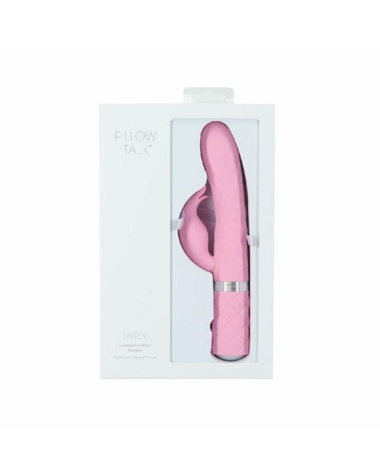 Розкішний кролик з ротацією та вібрацією Pillow Talk Lively Pink, кристал Сваровскі, потрійний відро Розкішний кролик з ротацією та вібрацією Pillow Talk Lively Pink, кристал Сваровскі, потрійний відро