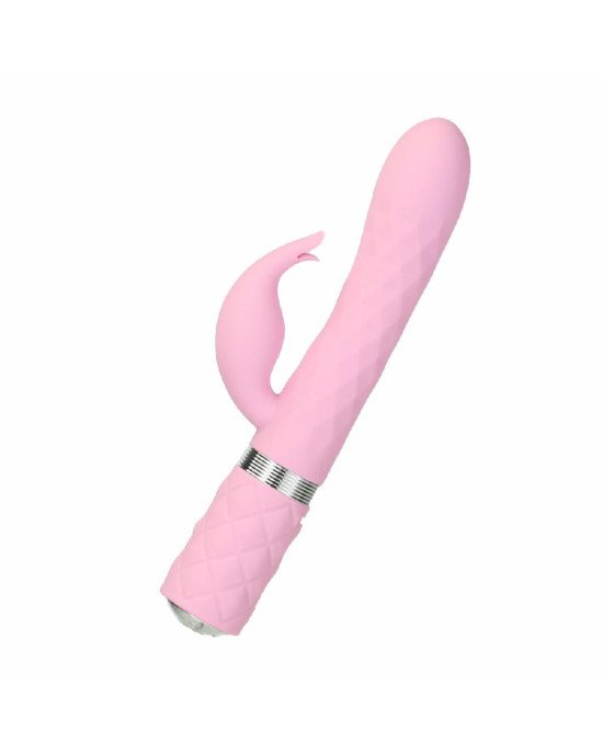 Розкішний кролик з ротацією та вібрацією Pillow Talk Lively Pink, кристал Сваровскі, потрійний відро Розкішний кролик з ротацією та вібрацією Pillow Talk Lively Pink, кристал Сваровскі, потрійний відро