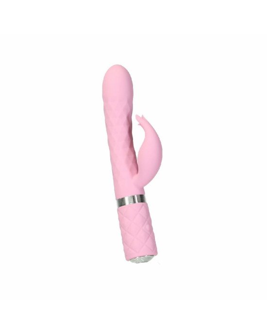 Розкішний кролик з ротацією та вібрацією Pillow Talk Lively Pink, кристал Сваровскі, потрійний відро Розкішний кролик з ротацією та вібрацією Pillow Talk Lively Pink, кристал Сваровскі, потрійний відро