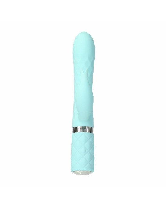 Розкішний кролик з ротацією та вібрацією Pillow Talk Lively Teal, кристал Сваровскі, потрійний відро Розкішний кролик з ротацією та вібрацією Pillow Talk Lively Teal, кристал Сваровскі, потрійний відро