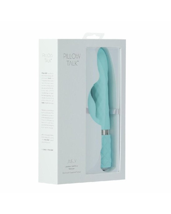 Розкішний кролик з ротацією та вібрацією Pillow Talk Lively Teal, кристал Сваровскі, потрійний відро Розкішний кролик з ротацією та вібрацією Pillow Talk Lively Teal, кристал Сваровскі, потрійний відро
