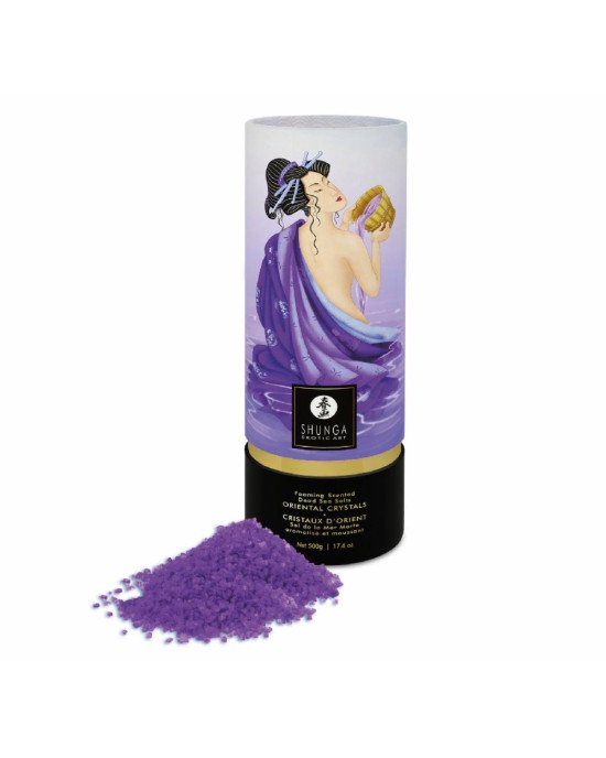 Пінлива сіль для ванни Shunga Dead Sea salt Oriental Crystals — Exotic Fruits (500 г), сіль Мертвого Пінлива сіль для ванни Shunga Dead Sea salt Oriental Crystals — Exotic Fruits (500 г), сіль Мертвого