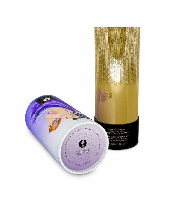 Пінлива сіль для ванни Shunga Dead Sea salt Oriental Crystals — Exotic Fruits (500 г), сіль Мертвого Пінлива сіль для ванни Shunga Dead Sea salt Oriental Crystals — Exotic Fruits (500 г), сіль Мертвого