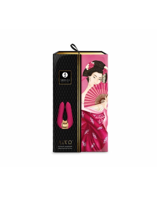Вібратор для клітора Shunga Aiko Raspberry, гнучкі кінчики Вібратор для клітора Shunga Aiko Raspberry, гнучкі кінчики