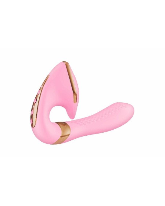 Вагінально-кліторальний вібратор Shunga Soyo Light Pink