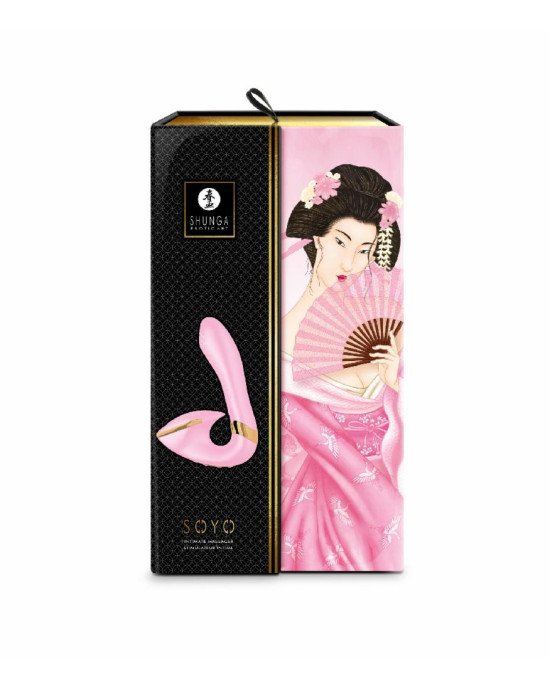 Вагінально-кліторальний вібратор Shunga Soyo Light Pink