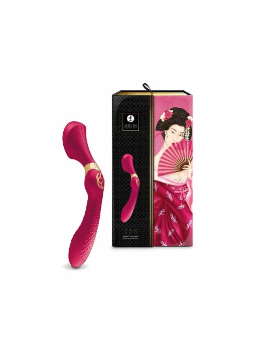 Вібромасажер Shunga Zoa Raspberry, двосторонній Вібромасажер Shunga Zoa Raspberry, двосторонній