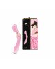 Вібромасажер Shunga Zoa Light Pink, двосторонній