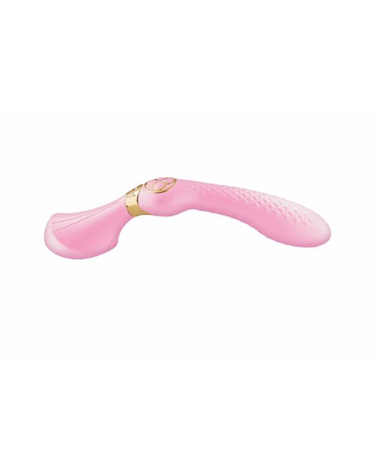 Вібромасажер Shunga Zoa Light Pink, двосторонній