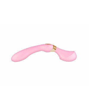 Вібромасажер Shunga Zoa Light Pink, двосторонній