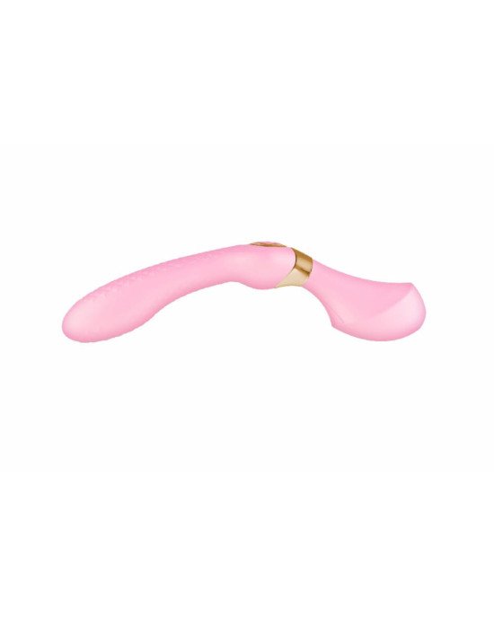 Вібромасажер Shunga Zoa Light Pink, двосторонній