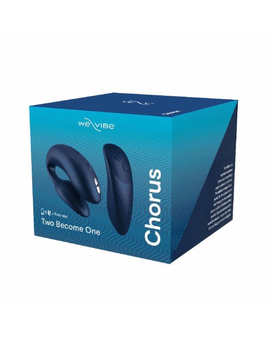 Смарт-вібратор для пар We-Vibe Chorus Cosmic Blue, сенсорне керування вібраціями стисненням пульта Смарт-вібратор для пар We-Vibe Chorus Cosmic Blue, сенсорне керування вібраціями стисненням пульта