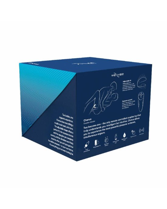 Смарт-вібратор для пар We-Vibe Chorus Cosmic Blue, сенсорне керування вібраціями стисненням пульта Смарт-вібратор для пар We-Vibe Chorus Cosmic Blue, сенсорне керування вібраціями стисненням пульта