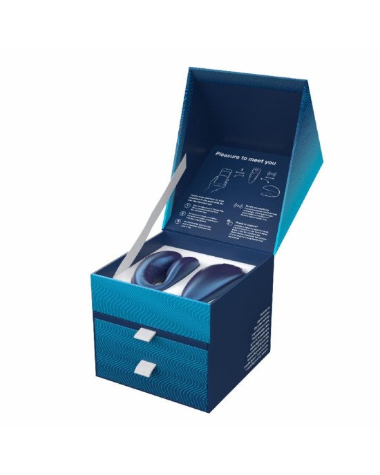 Смарт-вібратор для пар We-Vibe Chorus Cosmic Blue, сенсорне керування вібраціями стисненням пульта Смарт-вібратор для пар We-Vibe Chorus Cosmic Blue, сенсорне керування вібраціями стисненням пульта