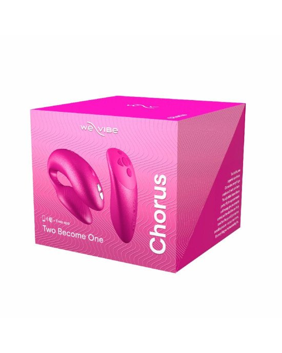 Смарт-вібратор для пар We-Vibe Chorus Cosmic Pink, сенсорне керування вібраціями стисненням пульта Смарт-вібратор для пар We-Vibe Chorus Cosmic Pink, сенсорне керування вібраціями стисненням пульта