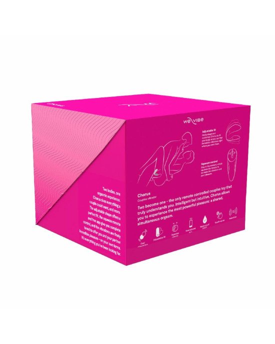 Смарт-вібратор для пар We-Vibe Chorus Cosmic Pink, сенсорне керування вібраціями стисненням пульта Смарт-вібратор для пар We-Vibe Chorus Cosmic Pink, сенсорне керування вібраціями стисненням пульта