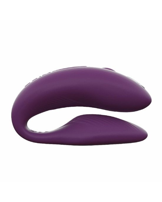 Смарт-вібратор для пар We-Vibe Chorus Purple, сенсорне керування вібраціями стисненням пульта Смарт-вібратор для пар We-Vibe Chorus Purple, сенсорне керування вібраціями стисненням пульта