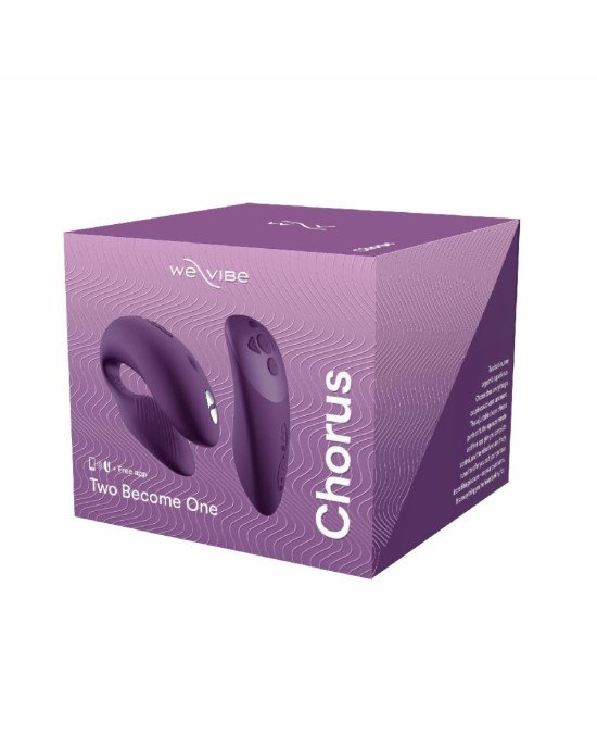 Смарт-вібратор для пар We-Vibe Chorus Purple, сенсорне керування вібраціями стисненням пульта Смарт-вібратор для пар We-Vibe Chorus Purple, сенсорне керування вібраціями стисненням пульта